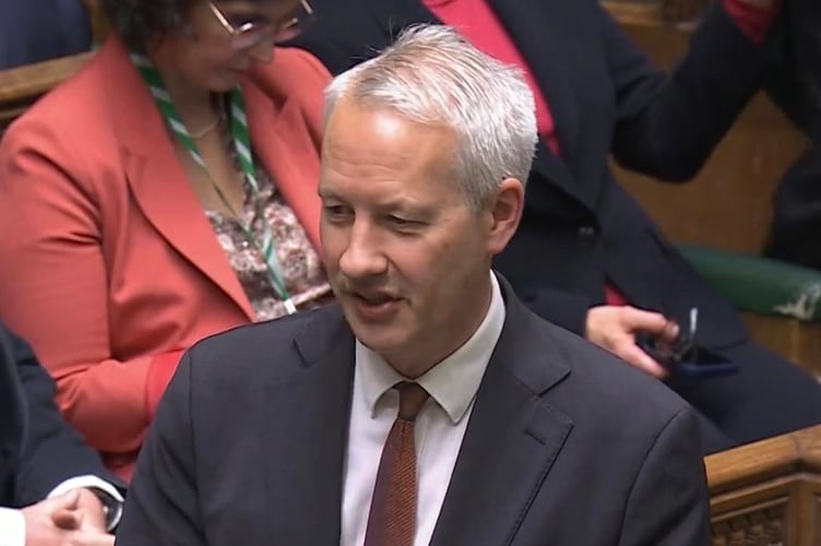 Gideon Amos spoke in parliament on Wednesday, April 23 on the state of Musgrove Park Hospital